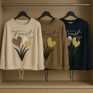 camiseta Trust con Corazones Decorativos