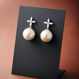 Aretes Elegancia Perla Flor