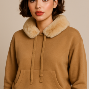 Chaqueta con Capucha y Cuello Suave